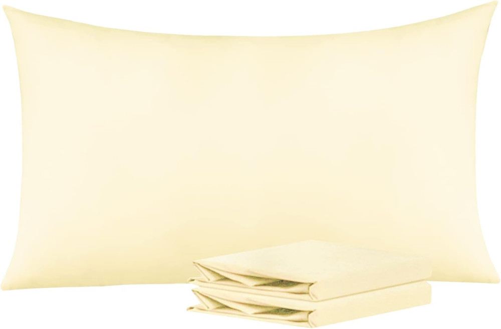King Pillowcase Set - 2 Pack Brushed Microfiber 20X36 Pillowcases - Soft, Wrinkl