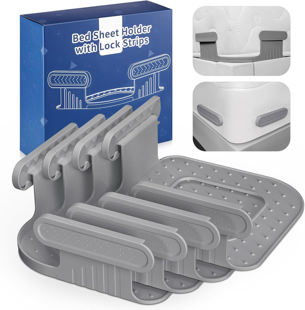 Bed Lock Sheet Holders Fit All Sheet Size, New Upgrade Sheet Straps Keep Sheets