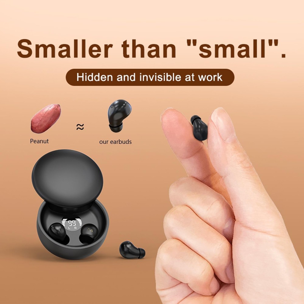Mini Invisible Earbuds Wireless Bluetooth Low Profile Micro Tiny Smallest Dis