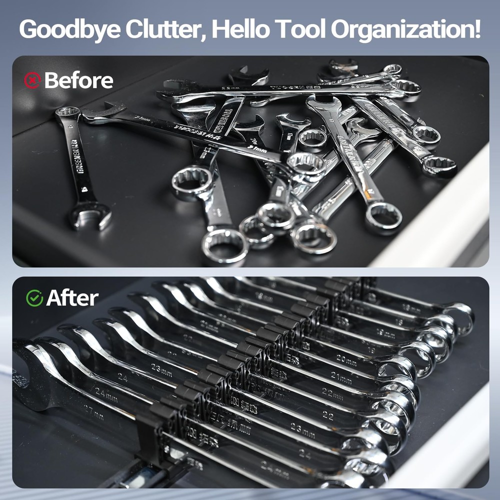 Magnetic Tool Organizer for Garage & Workshop - Space Saving Rack (3PCS)