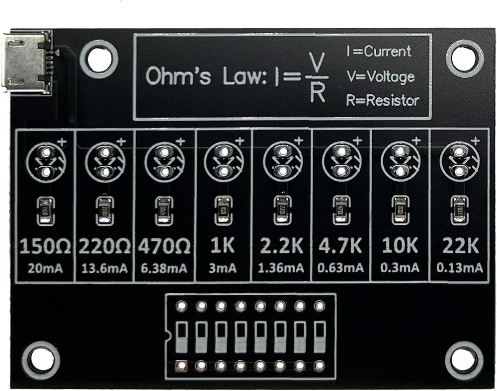 Soldering Practice Kit DIY Electronic Circuit Project – Resistor Learning Board