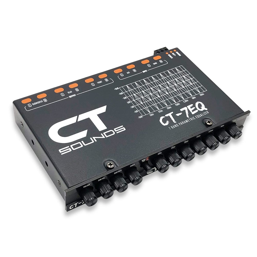 CT-7EQ 7 Band 1/2 Din Parametric Car Audio Equalizer