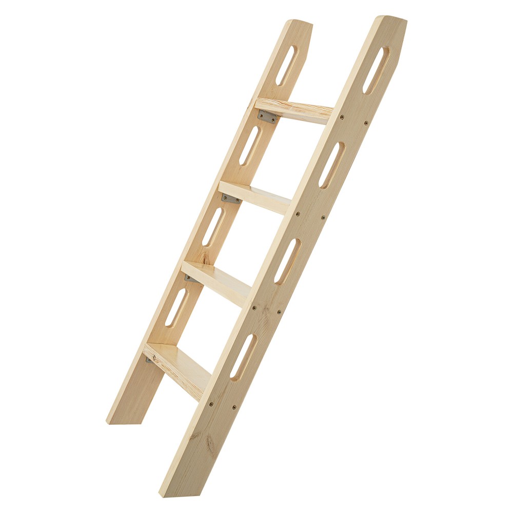 4-Step Ladder Durable Solid Wood Step Ladder 220lbs Load Fixed Ladder Step Stool