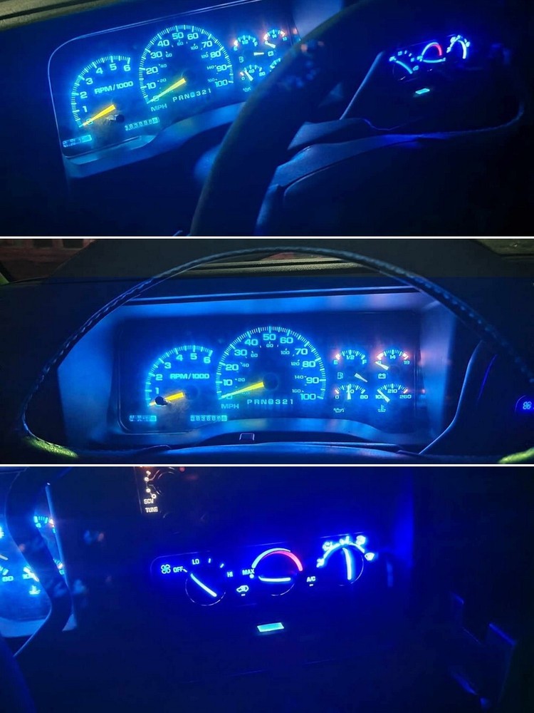 32 pcs LED Gauge Cluster & AC Control backlighting + Indicators for Chevy Trucks