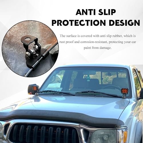 2PCS LED Light Bar Mounting Brackets, Ditch Light Brackets, Adjustable Black