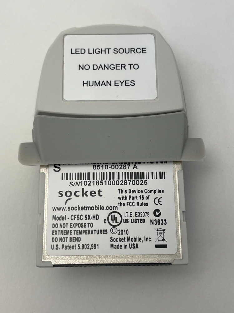 Socket CompactFlash Scan Card CFSC 5X-HD 8510-00287 A White