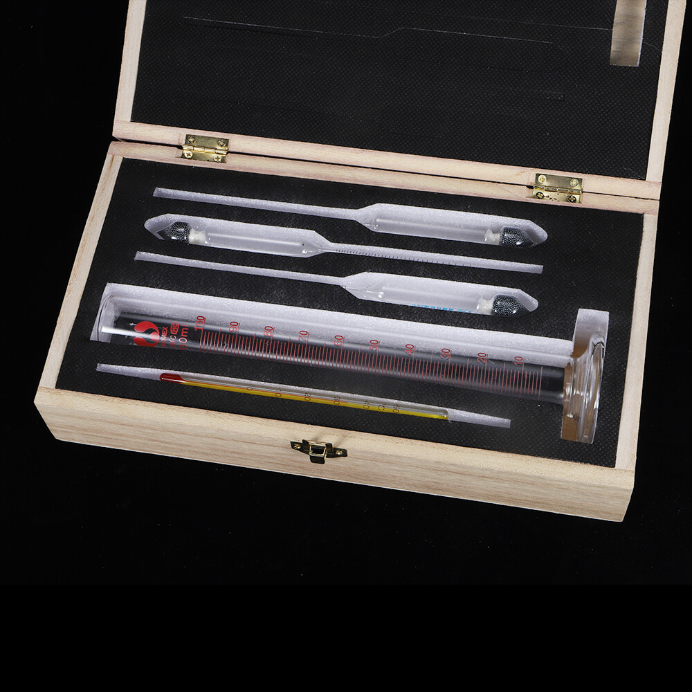 Alcohol Hydrometer Proof & Tralle Meter Distilling Tester Spirit Scale 0-100% US