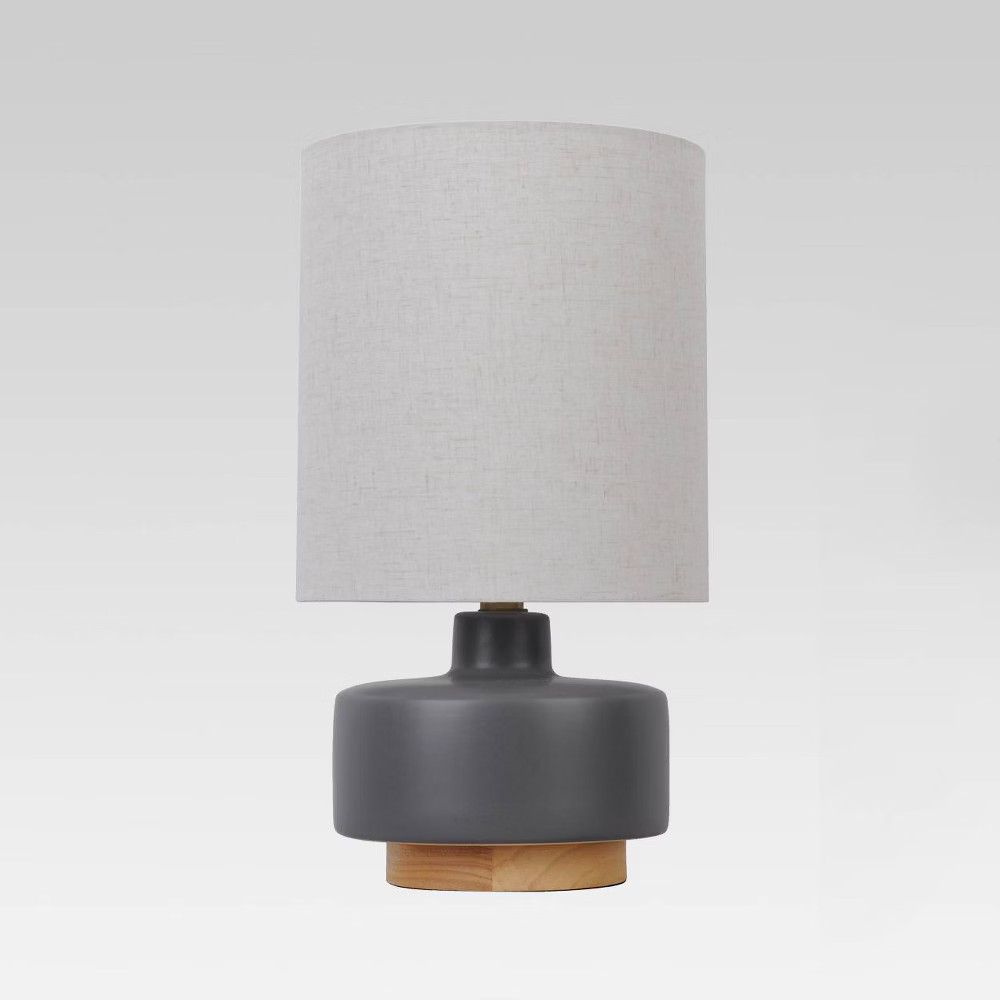 Ceramic Table Lamp with Wood Base - Threshold