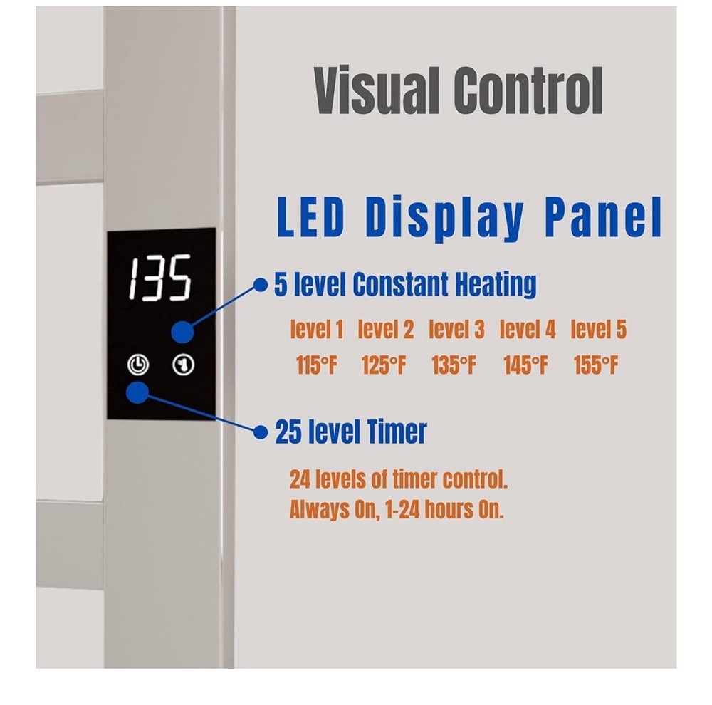 Electric Towel Warmer | Super Thin | with Timer & Temperature Multi-Level
