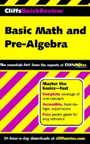CliffsQuickReview Basic Math and Pre-Algebra - Paperback - GOOD