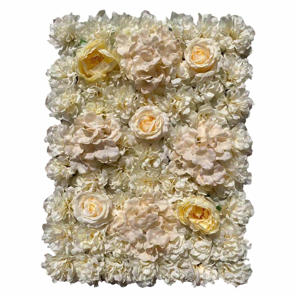 6pcs Artificial Flower Wall Hydrangea Panel Mat Pad Wedding Backdrop 60x40 cm