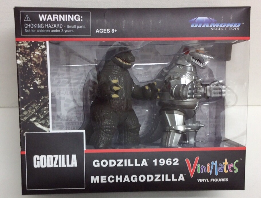DIAMOND SELECT VINIMATES GODZILLA 1962 & MECHAGODZILLA 2-PACK 4” TALL FIGURES