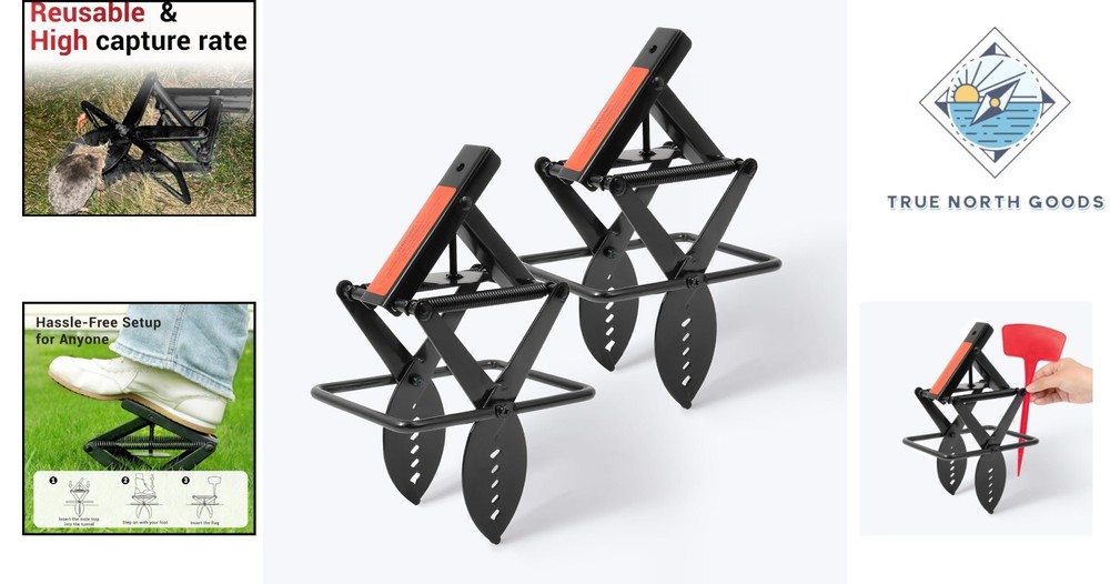 Mole Traps That Kill Best 2 Pack Scissor Trap Sleek Black 2