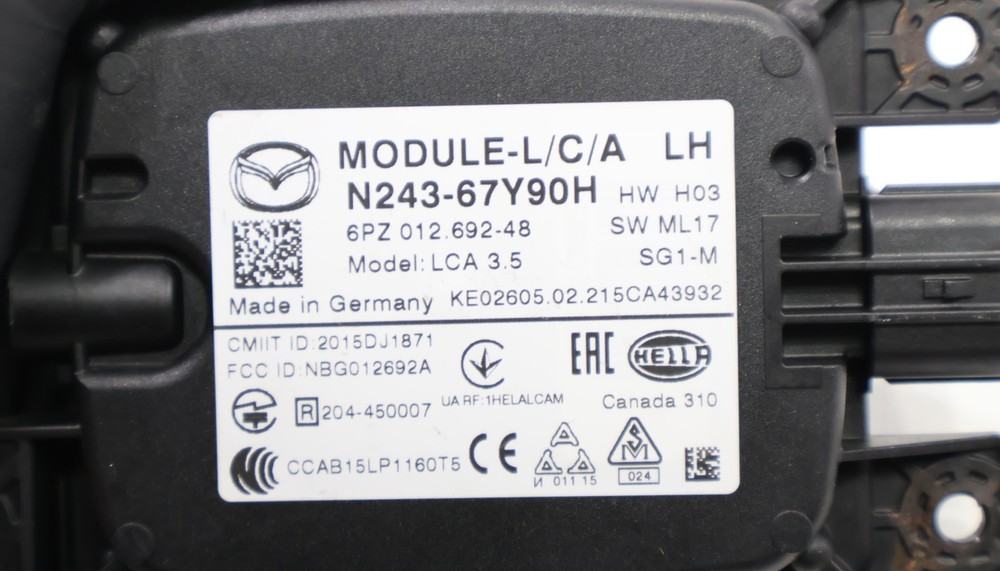 2016 - 2023 MAZDA MX-5 MIATA REAR LEFT BLIND SPOT RADAR SENSOR MODULE UNIT OEM