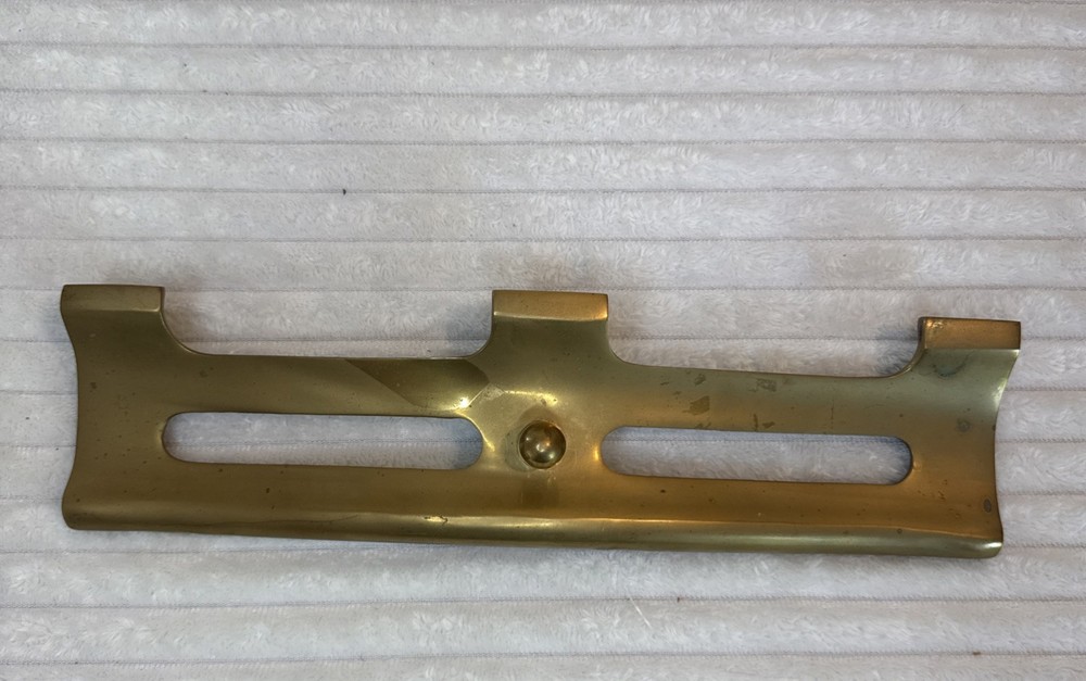 Vintage Solid Brass Fire Grate Front Fret Fireplace Guard Approx 15.5" Width