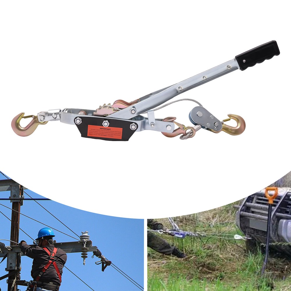 5 Ton Heavy Duty Power Puller with 3 Hooks & 2 Gears for Versatile Use