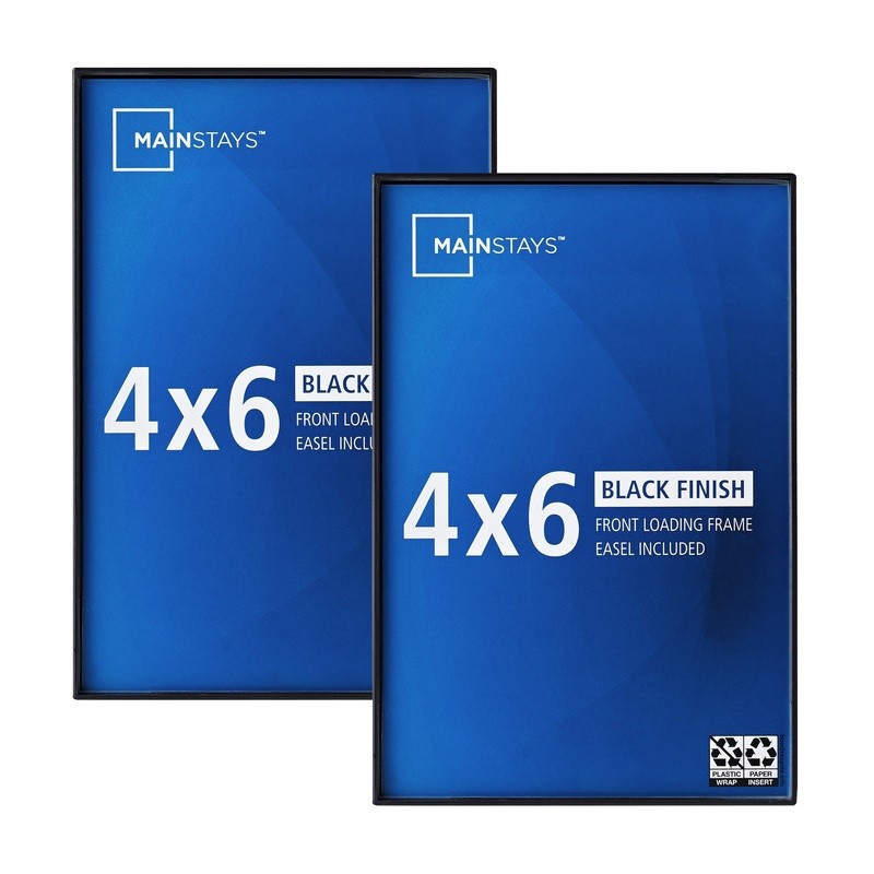 2pk 4x6 Front Loading Picture Frames Wall Tabletop Display Minimalist 6 PACK