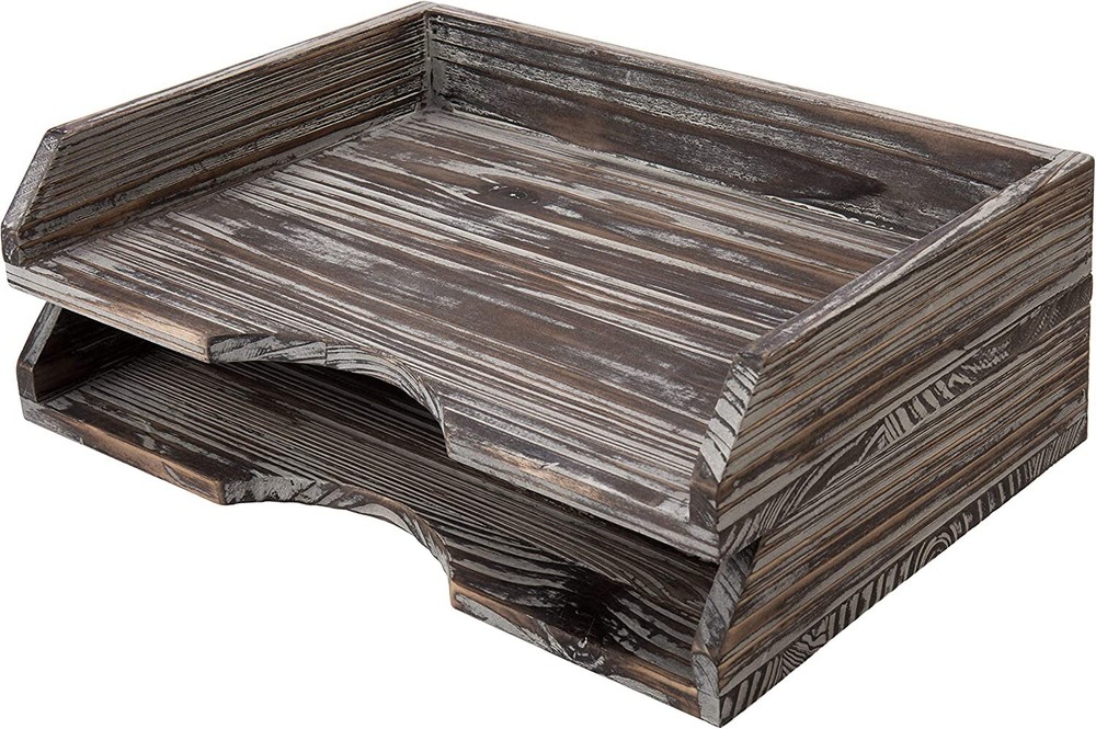 Stacking Desk Paper Tray, Office Tabletop File Holder, Mail Organizer Tray