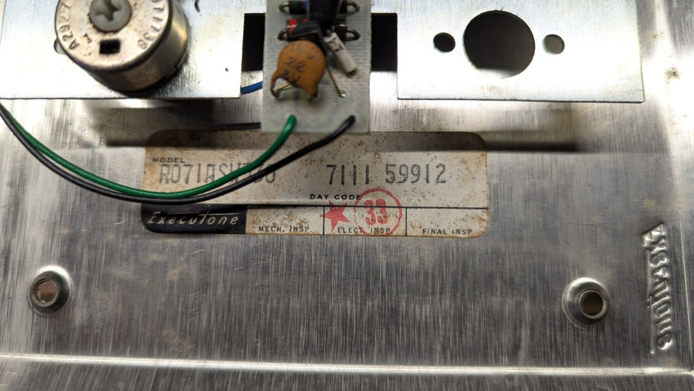 Executone intercom wall mount speaker system on brushed stainless steel plate