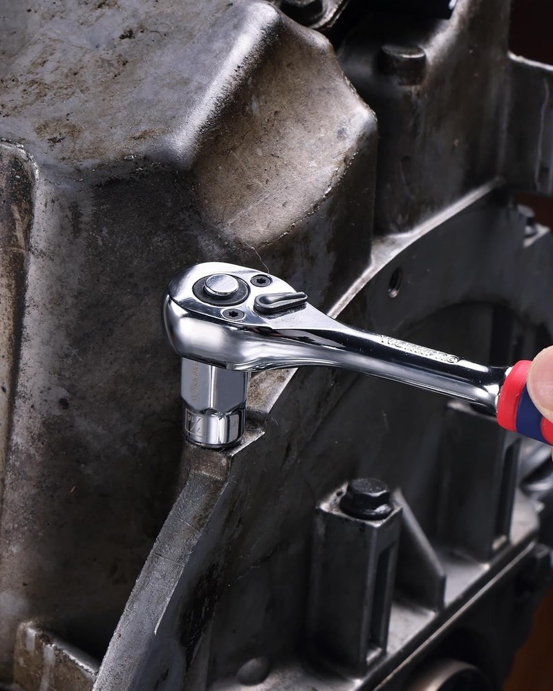 WORKPRO 10PC 3/8" Dr Socket Set Standard & Shallow Socket & Socket Organizer SAE