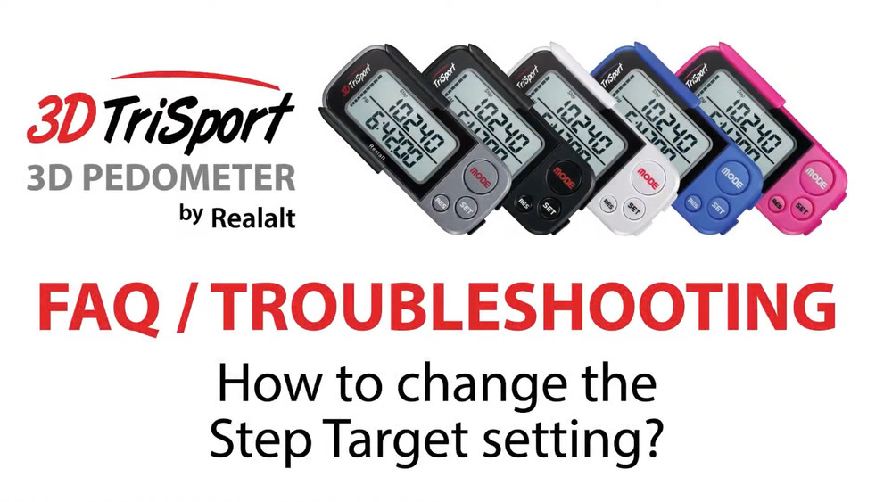 3D Walking Pedometer with Clip & Strap - Accurate Step Counter, 30-Day Memory, L
