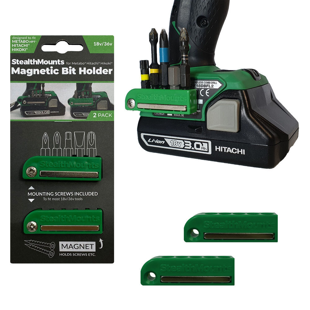 Stealthmounts Green Bit Holder For Metabo Hpt 2Pk