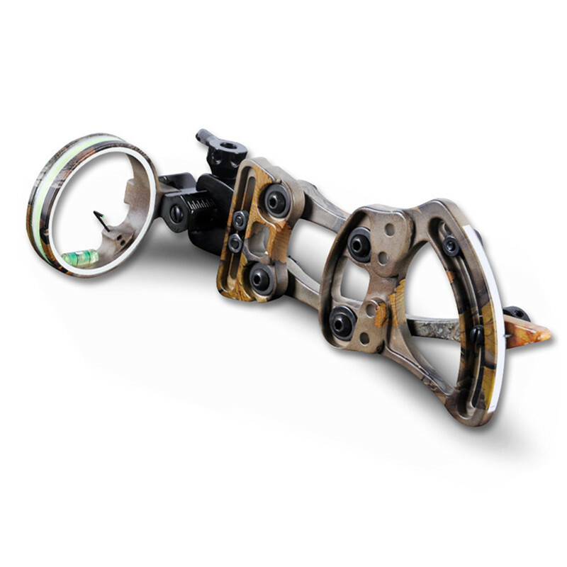 Archery Compound Bow Sight 1 Pin Professional Bow Sight Light Micro Adjustable