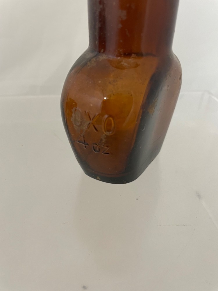 Small Collection x 4 Antique Bottles Oxo Various Sizes