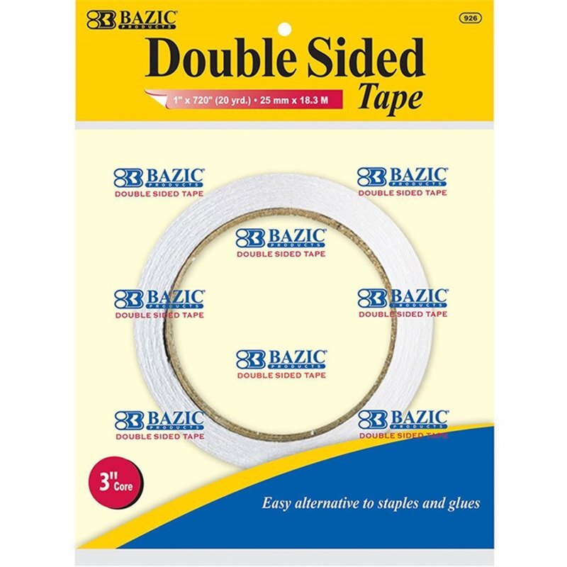 BAZIC 1" X 20 Yard (720") Double Sided Tape