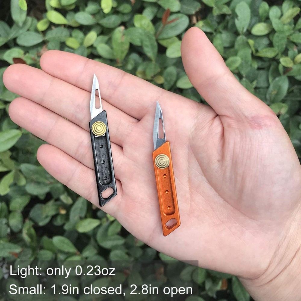 2Pack Mini Utility Knife Box Cutter, Compact Retractable Package Letter Opene...