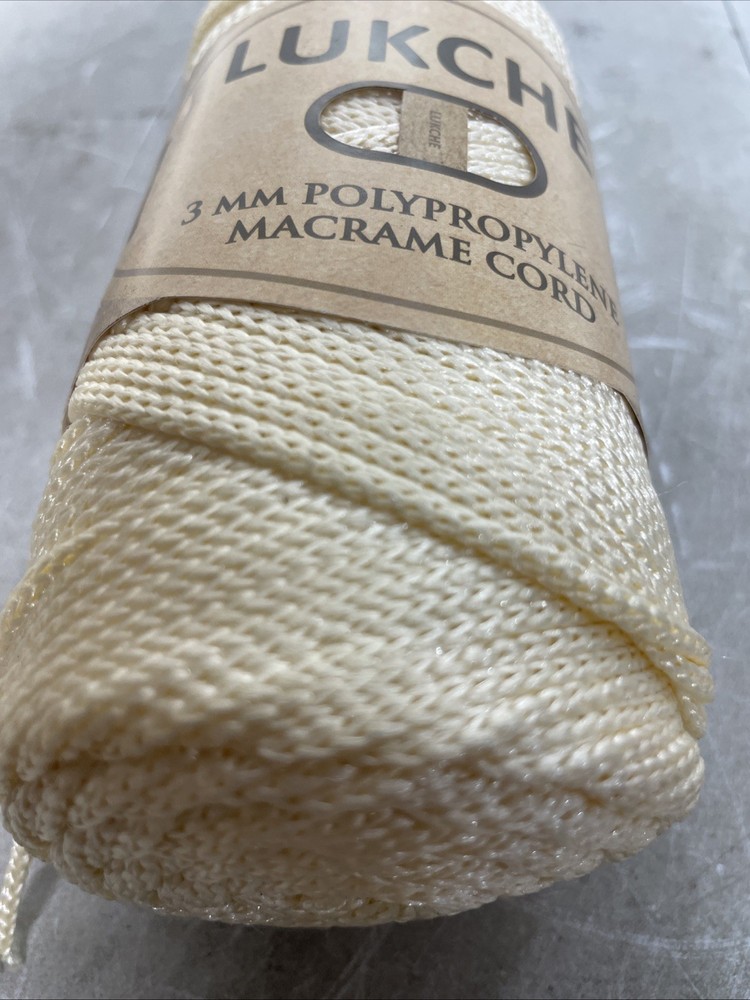 3mm Premium Polyester Macrame Cord (147 Yards), (8.82 Oz) 100% Polypropylene Mac