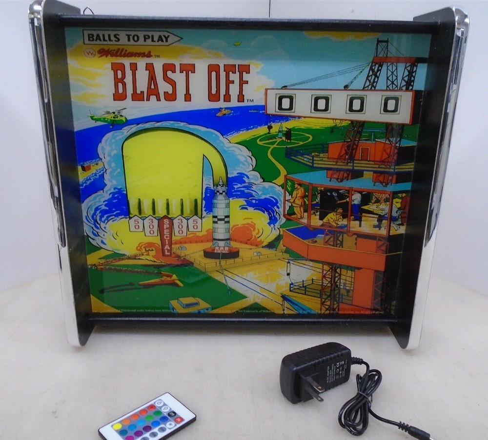 Williams Blast Off Pinball Head LED Display light box