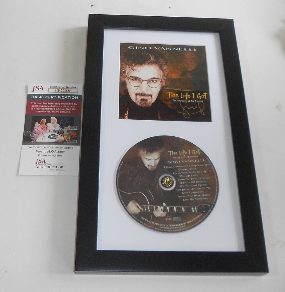 FRAMED Gino Vannelli The Life I Got Signed CD Insert JSA CERT