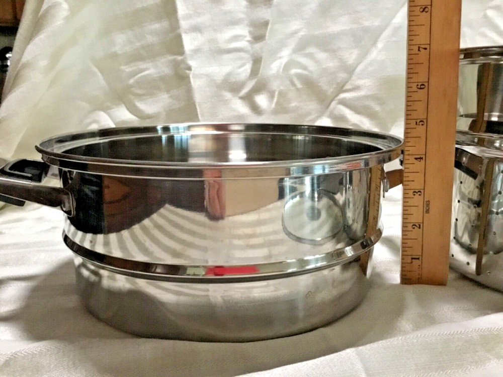 ONEIDA Immaculate 18/10 Stainless ~ Two (2) Steamer Inserts ~ Strainers