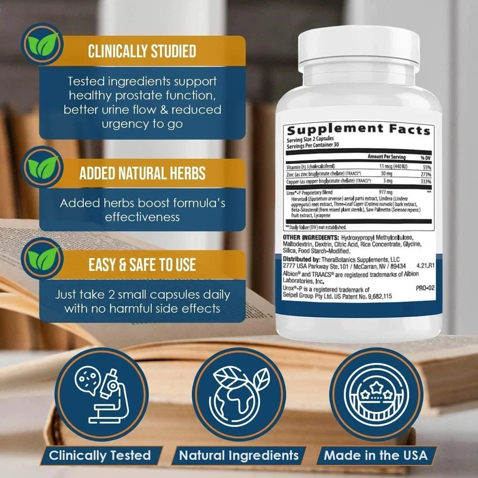 Advanced Men's Prostate Support by Ideal Prostate Plus _ Thera Botanics 60 Cap