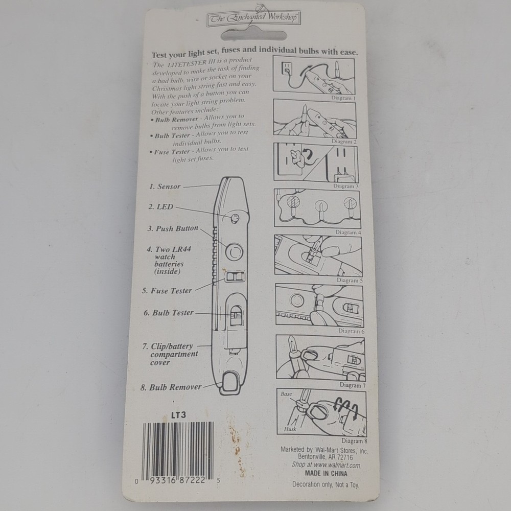 Lite Tester Plus The Enchanted Workshop LT3, 4 Functions New Old Stock Wal-Mart
