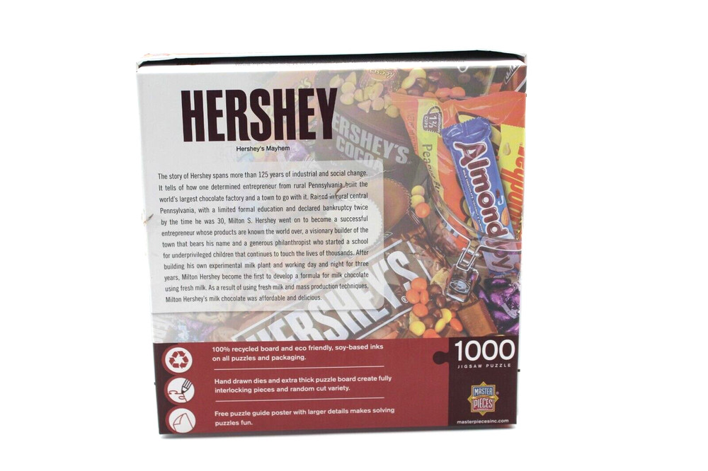 Master Pieces Hershey's Mayhem - Chocolate Collage 1000 Piece Jigsaw Puzzle EUC