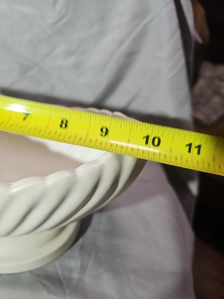 10' White Vintage Shell Planter Japan,