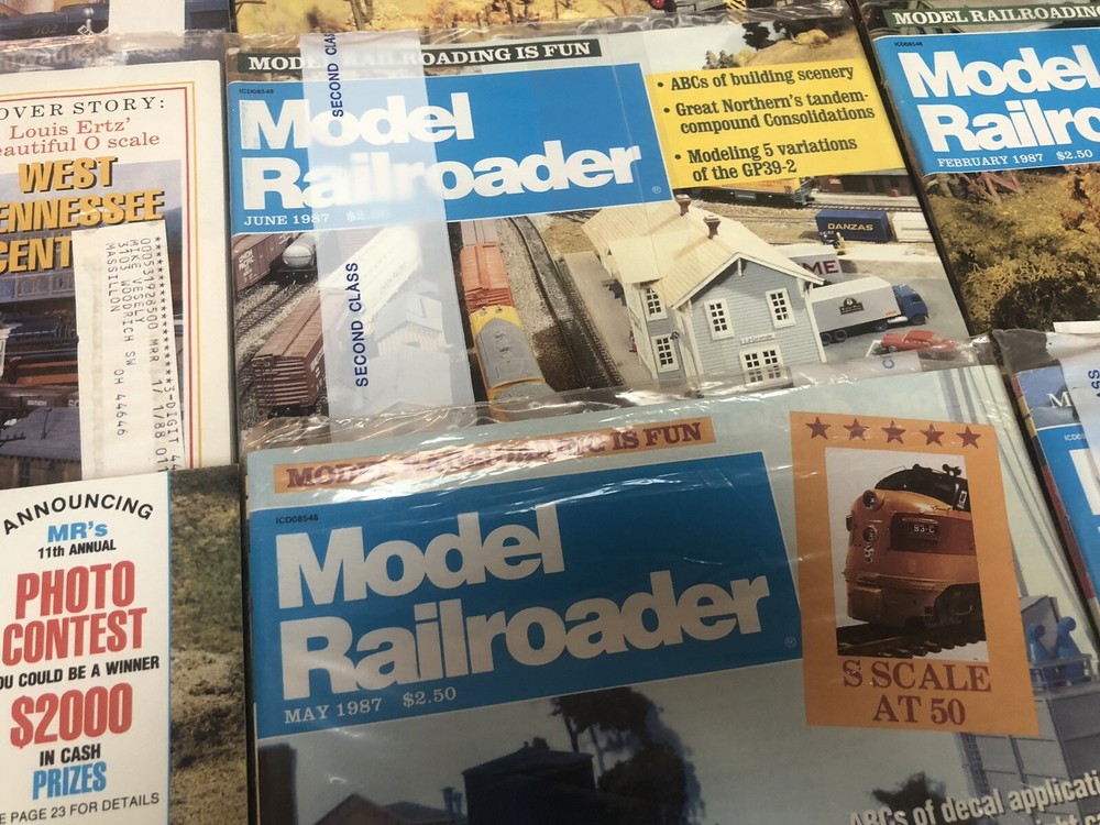 12 Model Railroader Train Magazines 1987 Complete Year