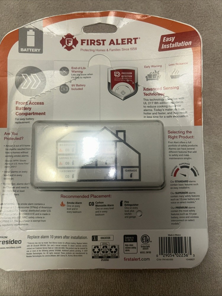 First Alert Battery-Powered Ionization Smoke Detector