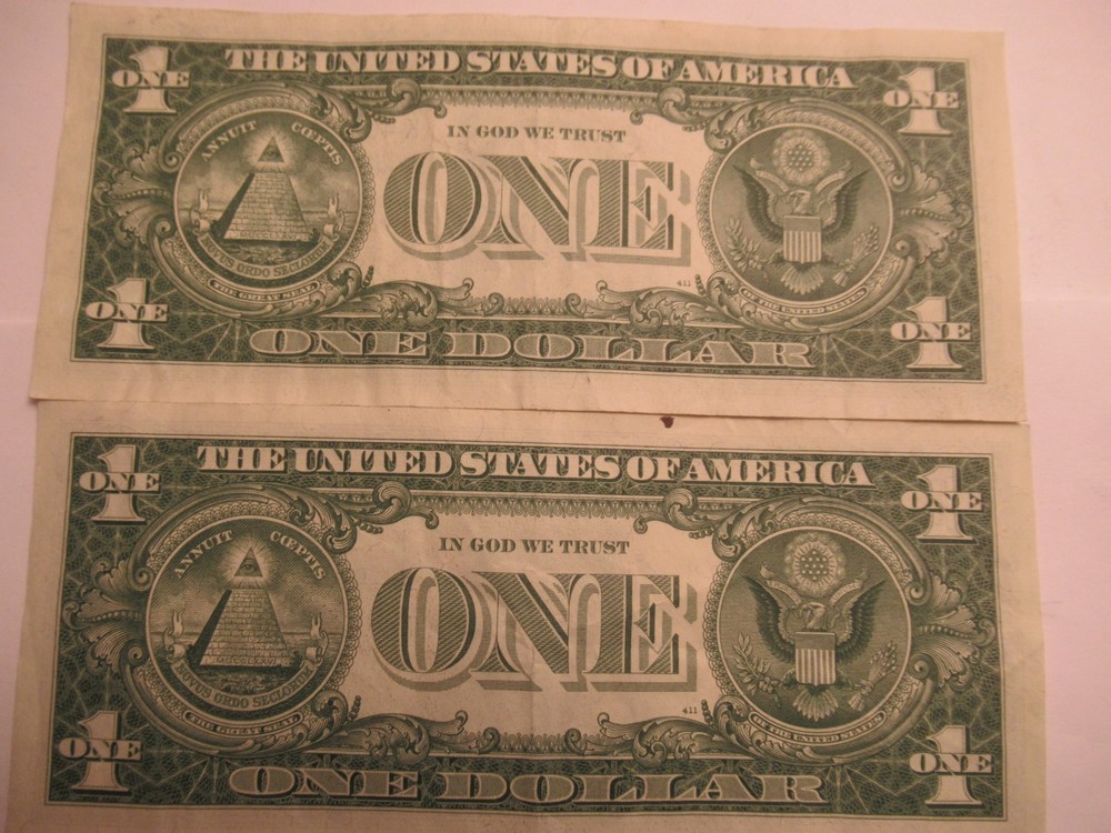 FOUR Consecutive 1957 A $1 Silver Certificates, UNC