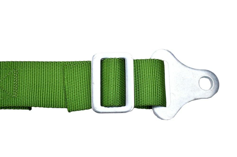 UNIVERSAL MIDGETS 5 POINT RACE HARNESS WRAP OR BOLT LATCH & LINK LIME GREEN