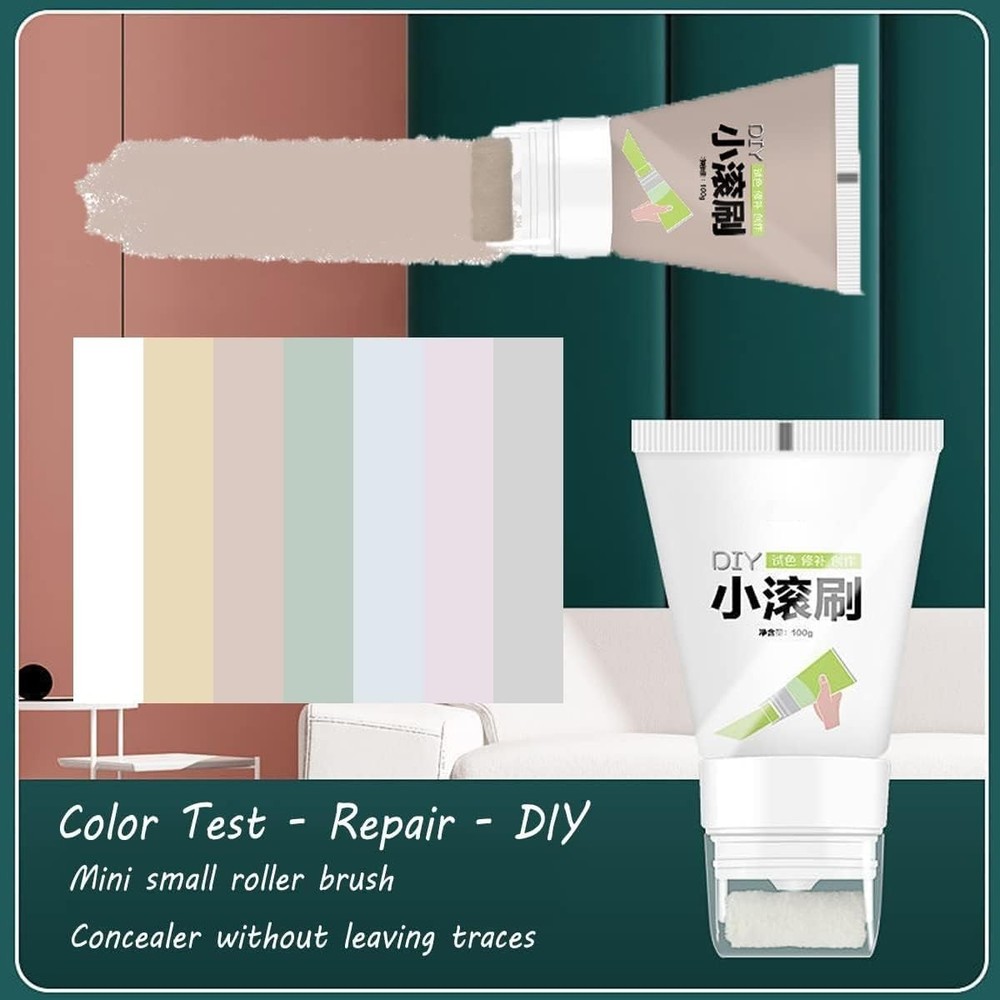 Small Roller Wall Patching Brush 3 Pack, White Repair Paste for Gaps Graffiti