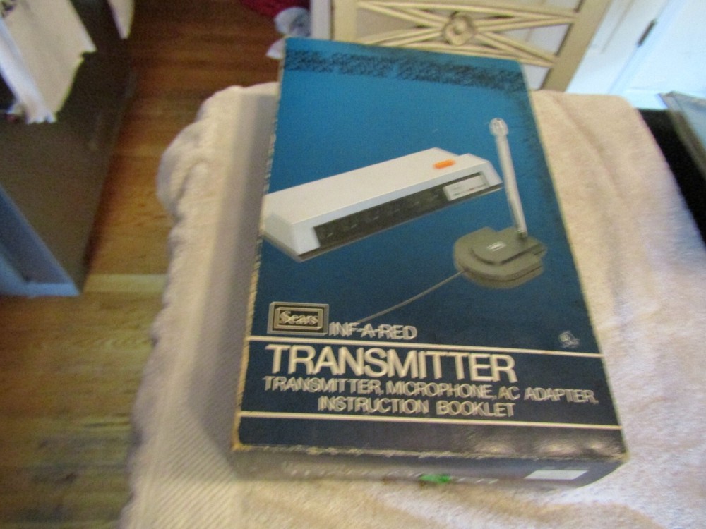 Vintage Sears Infared Wireless Transmitter & Microphone Communication Device NOS