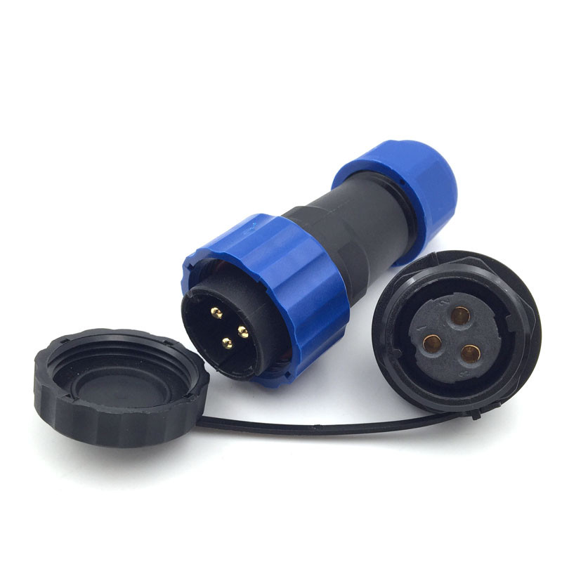 SD20 3Pin Waterproof Plug Socket Cable Gland Cap,Electrical Cable Wire Connector