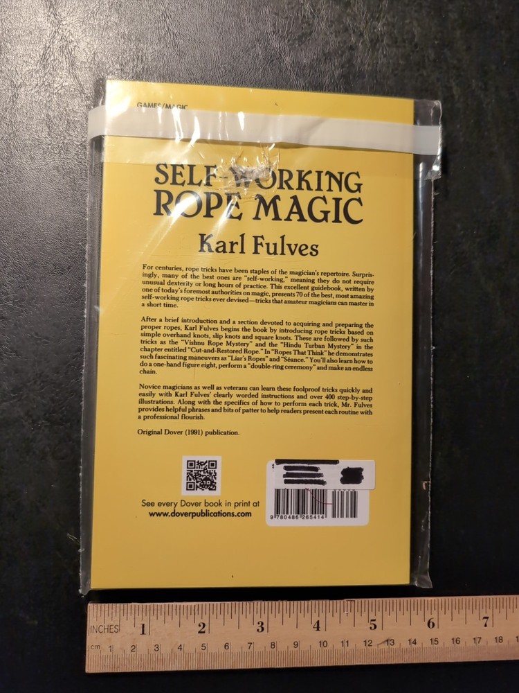 Karl Fulves SELF WORKING ROPE MAGIC 70 TRICKS Book