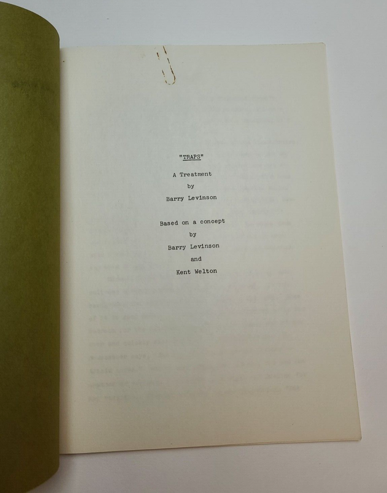 TRAPS / Barry Levinson 1970's Unproduced Treatment Script