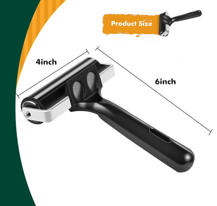 4 Inch Rubber Roller Brayer Rollers for Crafting, Hard Rubber Rollers...