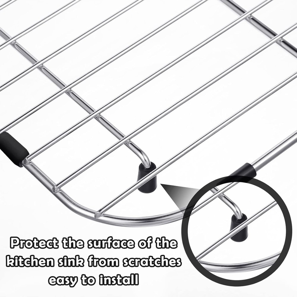 60 Rubber Feet for Kitchen Sink Protectors Grid Rack Wire Bumper Replacement