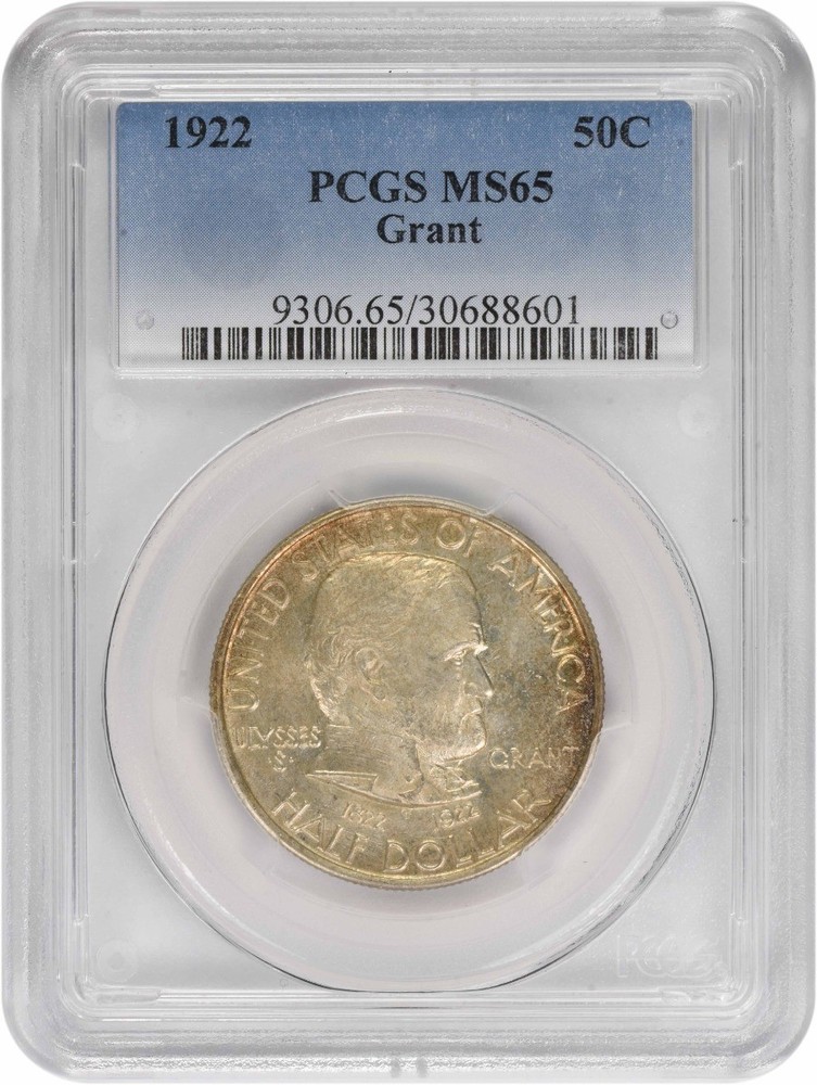 Grant Commemorative Silver Half Dollar 1922 MS65 PCGS